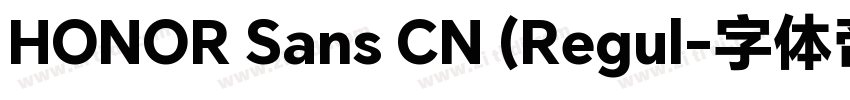 HONOR Sans CN (Regul字体转换